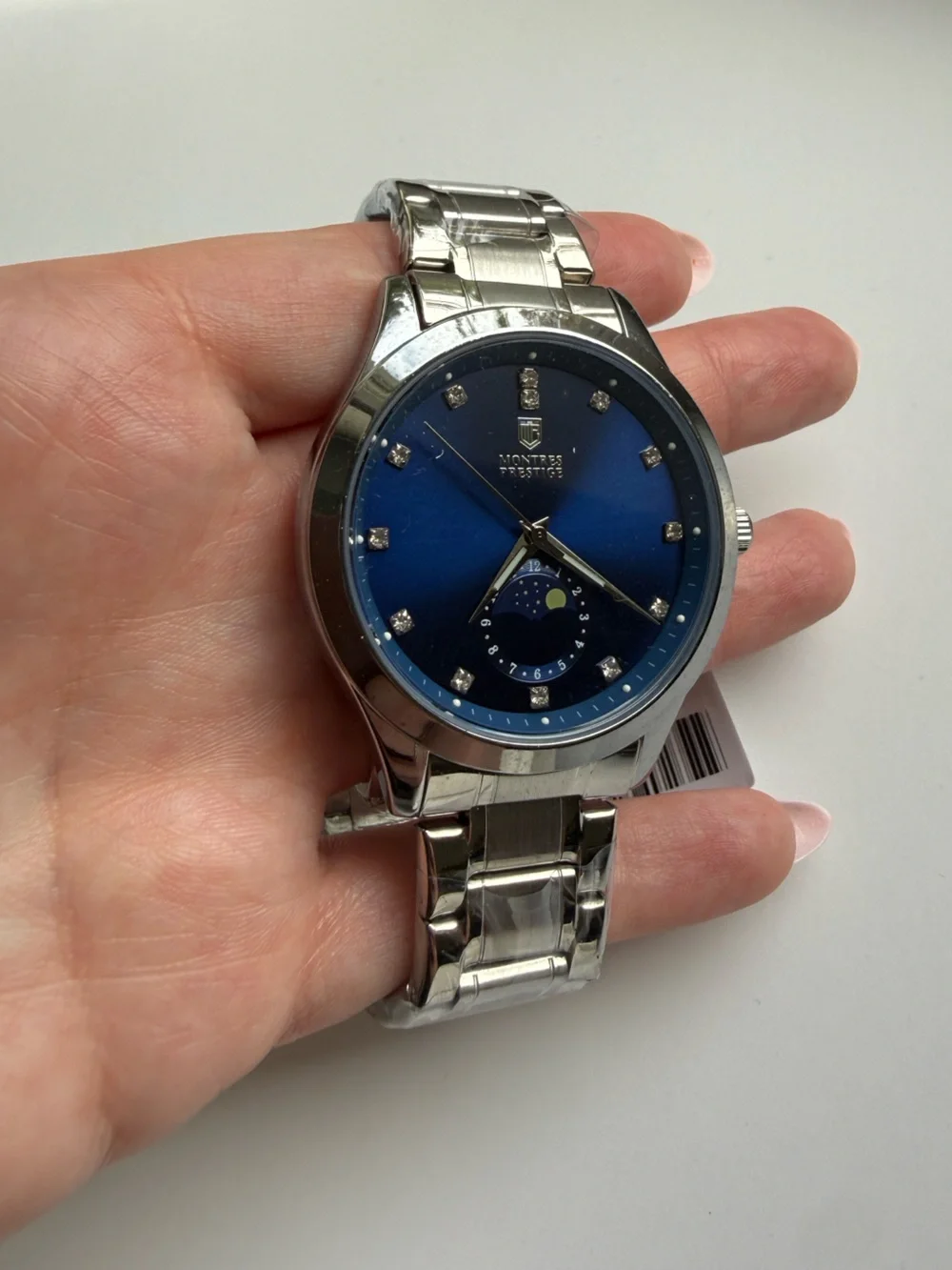 NEW Invicta x Montres Prestige MPW-0375 42mm Blue Dial Moonphase Silver Watch